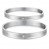 Tatanium "Ture Love Forever" Couple Bangles with Rhinestones C861