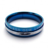 Diamond Blue Titanium Ring 20675