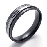 Diamond Black Titanium Ring 20674
