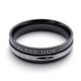 Diamond Black Titanium Ring 20674