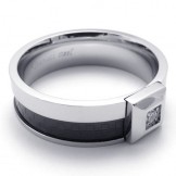 Diamond Titanium Ring 20325