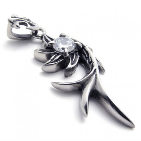 Mermaid Diamond Titanium Pendant 20459