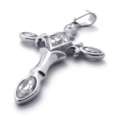 Cross Diamond Titanium Cross Pendant 20543