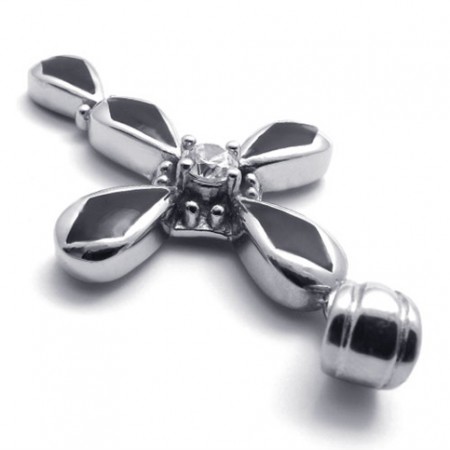 Diamond Titanium Cross Pendant 20461