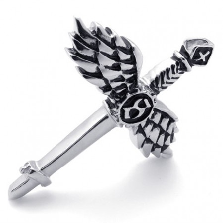 Wings Titanium Cross Pendant 20331