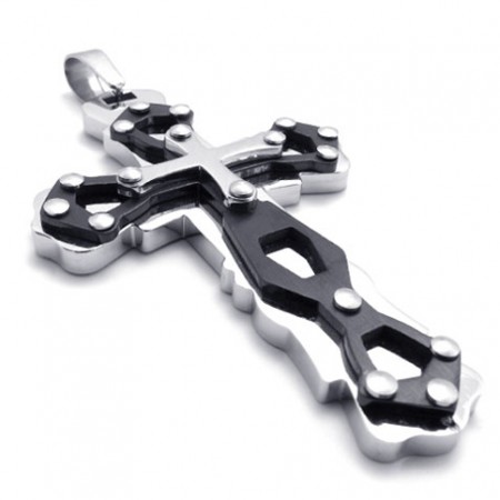 Blue Titanium Cross Pendant 20268