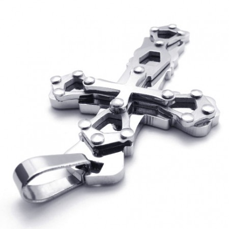 Gold Titanium Cross Pendant 20266