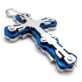 Blue Titanium Cross Pendant 20265