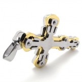 Gold Titanium Cross Pendant 20263