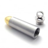 Gold Accent Bullet Titanium Pendant 20863