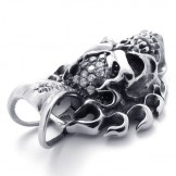 Skull Diamond Titanium Pendant 20551