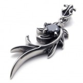 Black Diamond Mermaid Titanium Pendant 20458