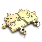 Gold Lovers Titanium Pendant 20362