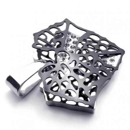 Black Leaf Lovers Titanium Pendant 20292