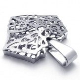 Hollow Leaf Titanium Pendant 20290