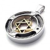 Cable Ring Gold Star Lovers Titanium Pendant 20254