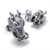 Chinese Dragon Titanium Earrings 20354