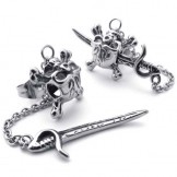 Sword  Titanium Earrings 20348