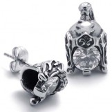 Helmet Titanium Earrings 20343