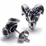 Red Diamond Sheep Titanium Earrings 20337