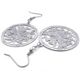 Hollow Flower Titanium Earrings 20237