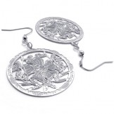 Hollow Flower Titanium Earrings 20237