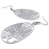 Hollow Chrysanthemum Titanium Earrings 20235