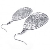 Hollow Chrysanthemum Titanium Earrings 20235