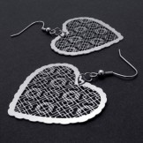 Hollow Heart Titanium Earrings 20233