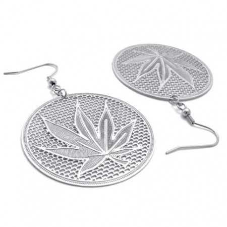 Maple Leaf Titanium Earrings 20230