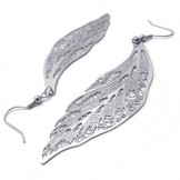 Hollow Leaf Titanium Earrings 20227