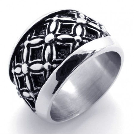 Black Vintage Titanium Ring 20295