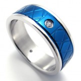 Blue Titanium Ring 20178