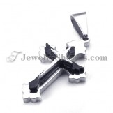 Fashion Black Titanium Cross Pendant for Women