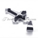 Fashion Black Titanium Cross Pendant for Women