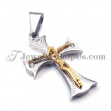 Fashion Gold Women's Titanium Cross for Jesus Pendant