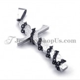 Elegant Cross Titanium Pendant