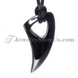Black Wolf Tooth Titanium Pendant