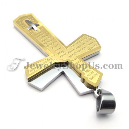 Fashion Gold Cross Titanium Pendant