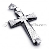 Elegant Black Titanium Cross Pendant