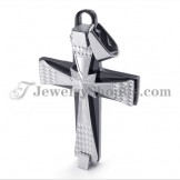 Elegant Black Titanium Cross Pendant