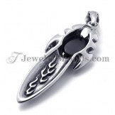 Fashion Black Zircon Titanium Pendant