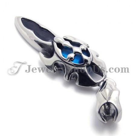Fashion Blue Zircon Titanium Pendant