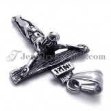 Titanium Cross Jesus Pendant