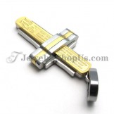 Gorgeous Gold Titanium Cross Pendant