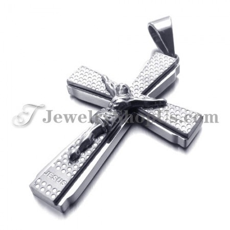 Elegant Titanium Cross of Jusus Pendant