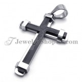 Gorgeous Black Titanium Cross Pendant