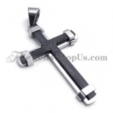 Gorgeous Black Titanium Cross Pendant