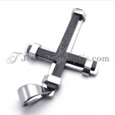 Gorgeous Black Titanium Cross Pendant