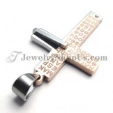 Gorgeous Rose Gold Cross Titanium Pendant